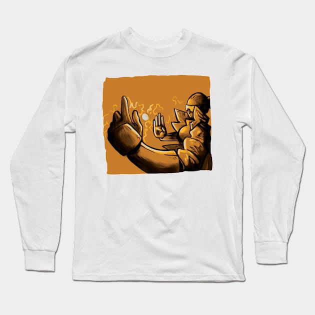 Shock Blast Long Sleeve T-Shirt by BaconBabyArt